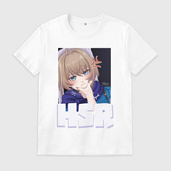 Футболка хлопковая мужская Рысь Honkai Star Rail, цвет: белый