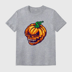 Футболка хлопковая мужская Monster pumpkin, цвет: меланж