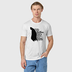 Футболка хлопковая мужская Я не говорю что я Бэтмен, цвет: белый — фото 2