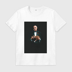 Футболка хлопковая мужская Дон Корлеоне, цвет: белый