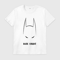 Футболка хлопковая мужская Batman dark knight, цвет: белый