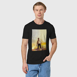 Футболка хлопковая мужская Logan, цвет: черный — фото 2