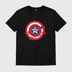 Футболка хлопковая мужская Дэдпул был здесь, цвет: черный