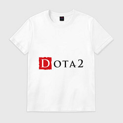 Футболка хлопковая мужская Dota 2, цвет: белый