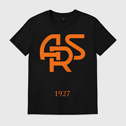 Футболка хлопковая мужская FC Roma 1927, цвет: черный