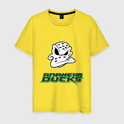 Футболка хлопковая мужская HC Anaheim Ducks Art, цвет: желтый