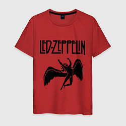 Футболка хлопковая мужская Led Zeppelin, цвет: красный