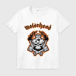 Футболка хлопковая мужская Motorhead, цвет: белый