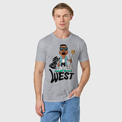 Футболка хлопковая мужская Kanye West Boy, цвет: меланж — фото 2