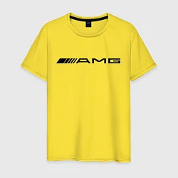 Футболка хлопковая мужская AMG, цвет: желтый