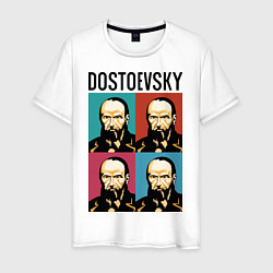 Футболка хлопковая мужская Dostoevsky, цвет: белый