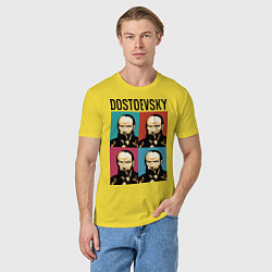 Футболка хлопковая мужская Dostoevsky, цвет: желтый — фото 2