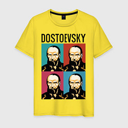Футболка хлопковая мужская Dostoevsky, цвет: желтый