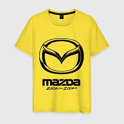 Футболка хлопковая мужская Mazda Zoom-Zoom, цвет: желтый