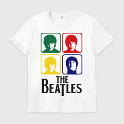 Футболка хлопковая мужская The Beatles: Colors, цвет: белый