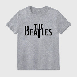 Футболка хлопковая мужская The Beatles, цвет: меланж