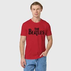 Футболка хлопковая мужская The Beatles, цвет: красный — фото 2