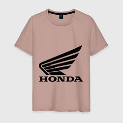 Футболка хлопковая мужская Honda Motor, цвет: пыльно-розовый
