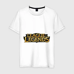 Футболка хлопковая мужская League of legends, цвет: белый
