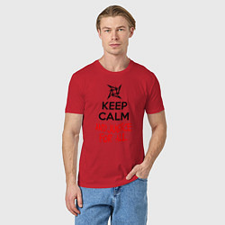 Футболка хлопковая мужская Keep Calm & Justice For All, цвет: красный — фото 2