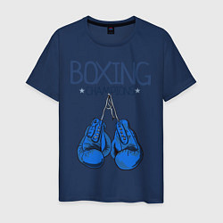 Футболка хлопковая мужская Boxing champions, цвет: тёмно-синий