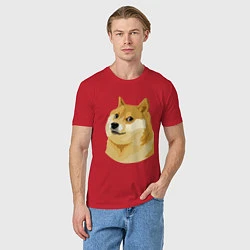 Футболка хлопковая мужская Doge, цвет: красный — фото 2