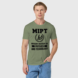 Футболка хлопковая мужская MIPT Institute, цвет: авокадо — фото 2