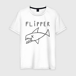 Футболка хлопковая мужская Flipper, цвет: белый