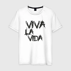 Футболка хлопковая мужская Viva La Vida, цвет: белый