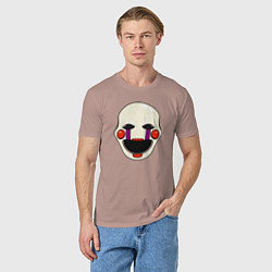 Футболка хлопковая мужская Puppet FNAF Марионетка, цвет: пыльно-розовый — фото 2