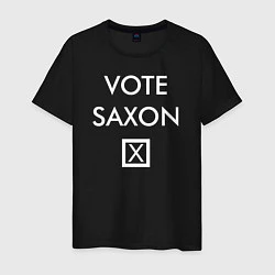 Футболка хлопковая мужская Vote Saxon, цвет: черный
