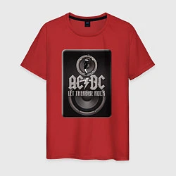Футболка хлопковая мужская AC/DC: Let there be rock, цвет: красный