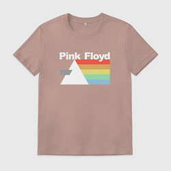 Футболка хлопковая мужская Pink Floyd, цвет: пыльно-розовый