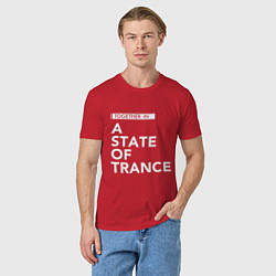 Футболка хлопковая мужская Together in A State of Trance, цвет: красный — фото 2