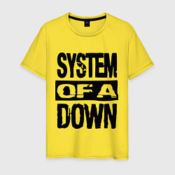Футболка хлопковая мужская System Of A Down цвета желтый — фото 1