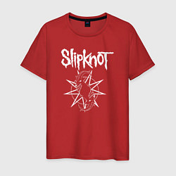 Футболка хлопковая мужская Slipknot, цвет: красный