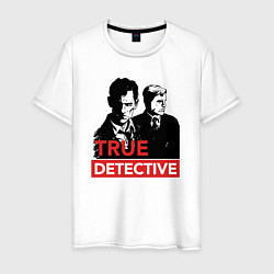 Футболка хлопковая мужская True Detective, цвет: белый