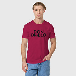 Футболка хлопковая мужская Don Diablo, цвет: маджента — фото 2