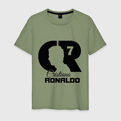 Футболка хлопковая мужская CR Ronaldo 07, цвет: авокадо