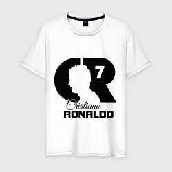 Футболка хлопковая мужская CR Ronaldo 07, цвет: белый