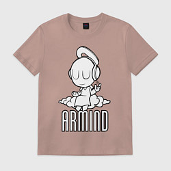 Футболка хлопковая мужская Armind, цвет: пыльно-розовый