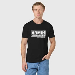Футболка хлопковая мужская Armin van Buuren, цвет: черный — фото 2
