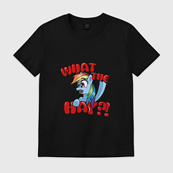 Футболка хлопковая мужская What the HAY?, цвет: черный