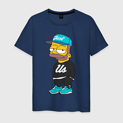 Футболка хлопковая мужская Bart Just Us, цвет: тёмно-синий
