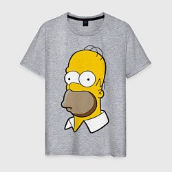 Футболка хлопковая мужская Sad Homer, цвет: меланж