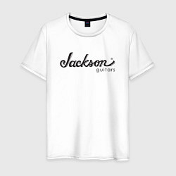 Футболка хлопковая мужская Jackson Guitars, цвет: белый