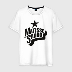 Футболка хлопковая мужская Matisse & Sadko, цвет: белый