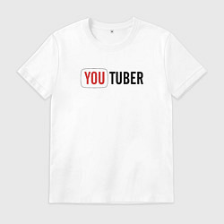 Футболка хлопковая мужская Youtuber, цвет: белый