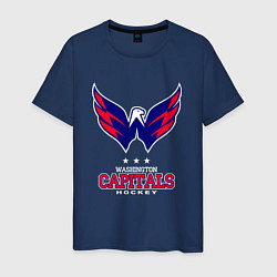 Футболка хлопковая мужская Washington Capitals, цвет: тёмно-синий