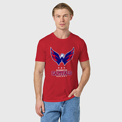 Футболка хлопковая мужская Washington Capitals, цвет: красный — фото 2